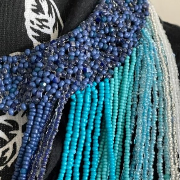 Chicos Ombré Statement Strands Of Glass Beads, Tiny Cz & Layers Of Gorgeousness - Picture 2 of 10